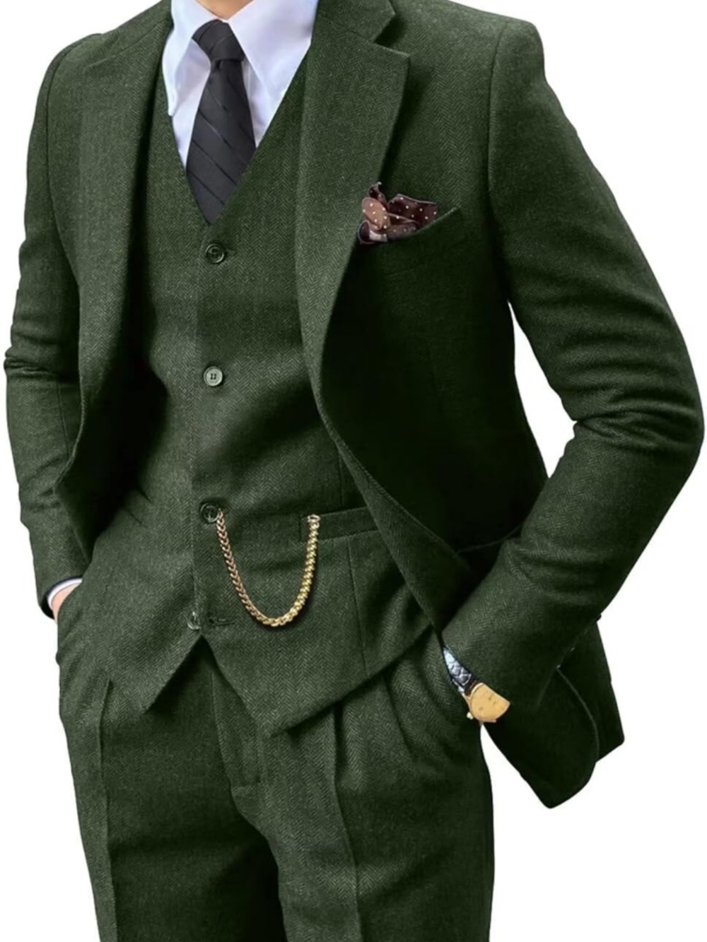 3 piece tweed suit mens